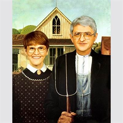 Personalized American Gothic Masterpiece from Photos,by myDaVinci - myDaVinci